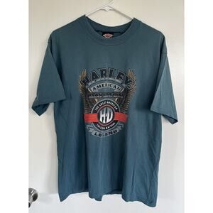 Harley Davidson 90s Double Sided Graphic T-Shirt Darwin Dynacycles Australia VTG